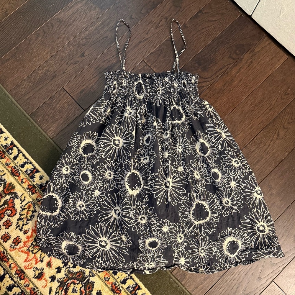 urban outfitters floral black sundress xs